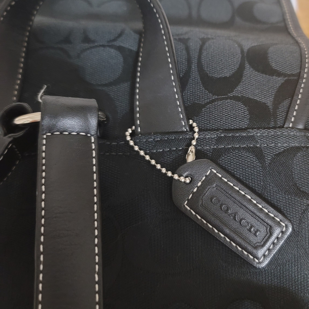 Coach Black Monogram Backpack - Picture 6 of 7